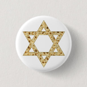 Passover Matzoh Star of David 3 Cm Round Badge