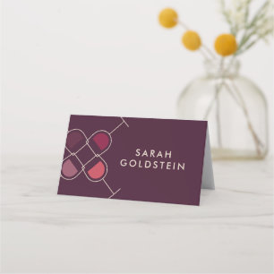 Passover Modern Purple Chag Sameach Placecards