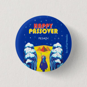 Passover Moses & Israelites' Exodus Pop Art Paint 3 Cm Round Badge
