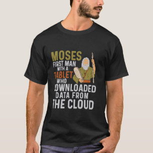 Passover Moses Tech Present with Commandments Tabl T-Shirt