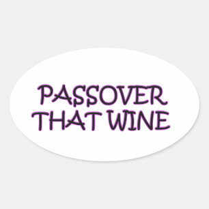 PASSOVER OVAL STICKER