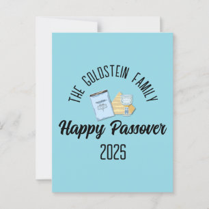 Passover Personalised Family Name Postcard