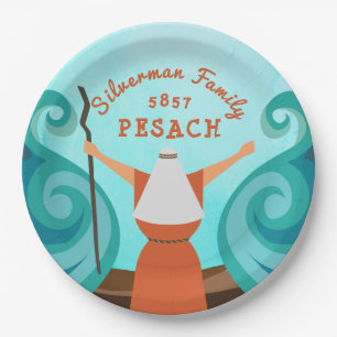 Passover Personalized Family Name and Year Paper Plate