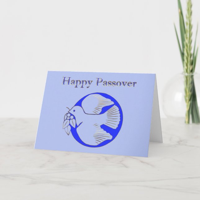 Passover Pesach Greeting Shalom Jewish Hebrew Star Card (Front)