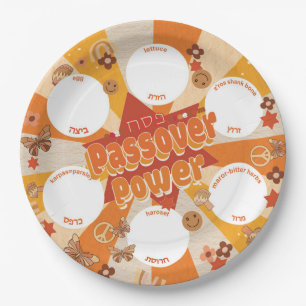 Passover Power-Retro Paper Plate