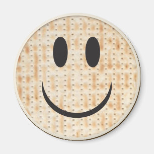 Passover Round Magnet Passover Happy Matzah