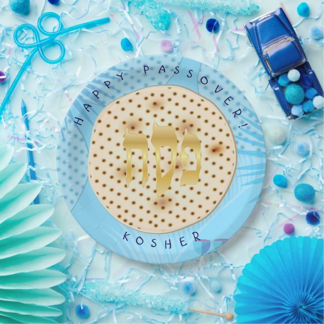 Passover Seder Kosher Pesach Matzah Paper Plate (Party)