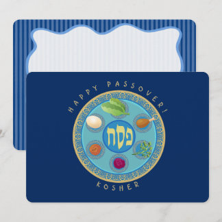 Passover Seder Plate Kosher Pesach Personalised Card