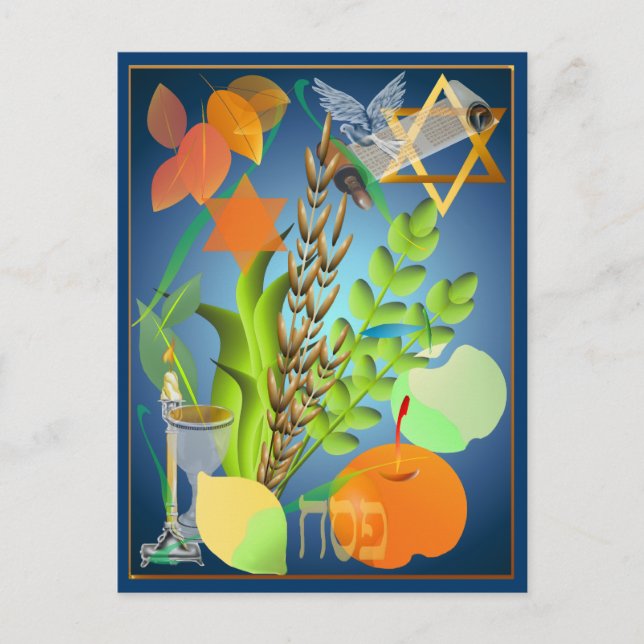 Passover Seder Postcard (Front)