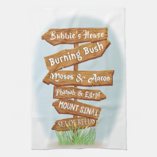 Passover Signs of the Times Tea Towel