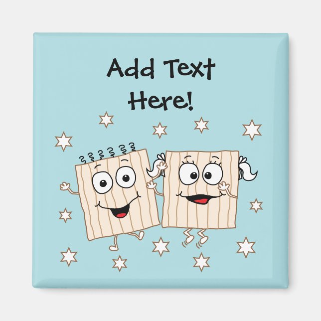 Passover Square Magnet "Matzahs" (Front)