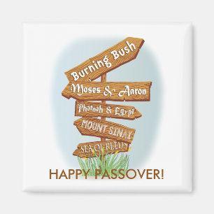 Passover Square Magnet "Signs of that Time"