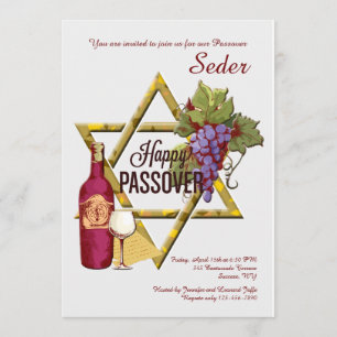 Passover Star of David Invitation