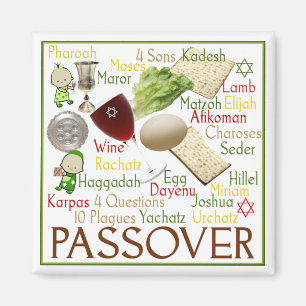 Passover Symbols Magnet
