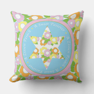 Passover Throw Pillow 20" "Floral Sweet Passover"