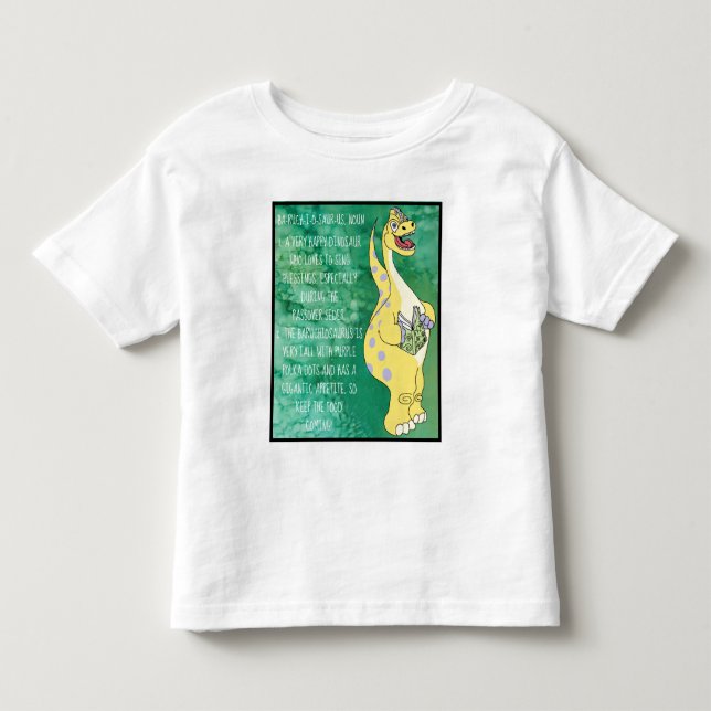 Passover Toddler Define Baruchiosaurus T-Shirt (Front)