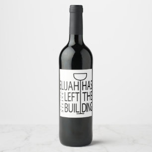 Passover Wine Bottle Label Elijah Left Building