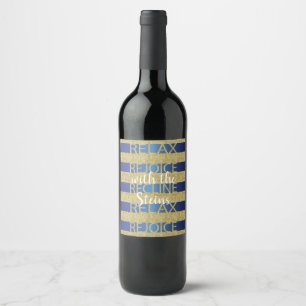Passover Wine Bottle Label Relax Rejoice Recline
