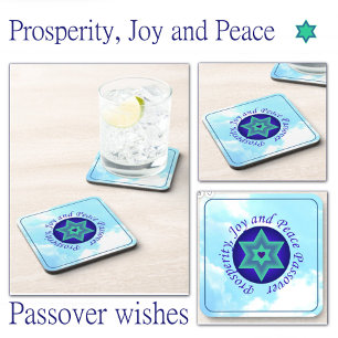 Passover wishes beverage coaster