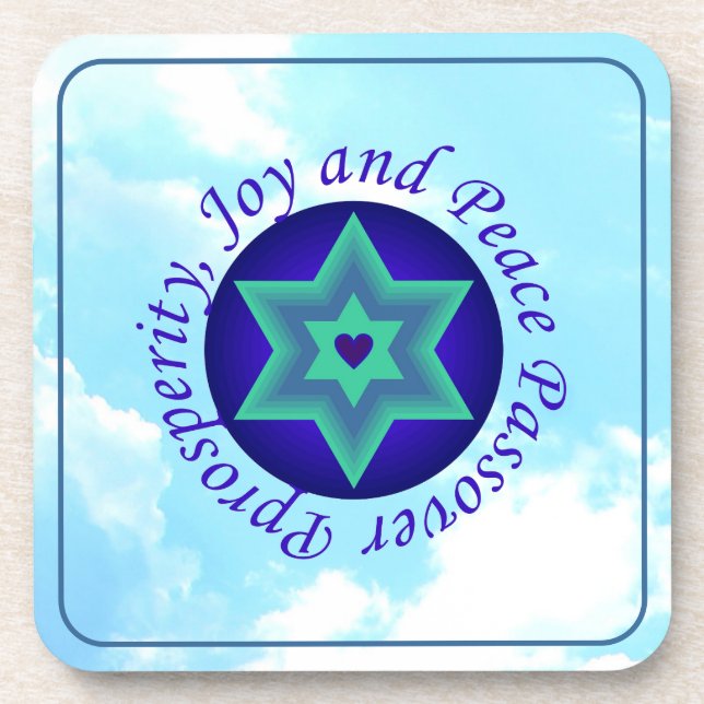 Passover wishes coaster (Front)