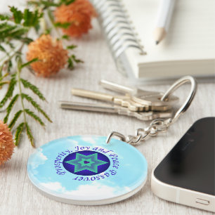 Passover wishes key ring