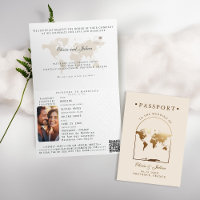 Passport Boho Arch Beige Ecru Destination Wedding