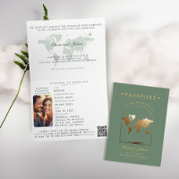Passport Boho Arch Sage Green Destination Wedding