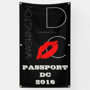 Passport DC 2016 Washington DC Red Lipstick Kiss Banner