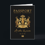 Passport Destination Wedding Faux gold invitation<br><div class="desc">Destination Wedding Passport Invitation faux Gold Foil ,  perfect for a destination wedding theme,  Travel Themed Wedding Invitation. To put the logo of any country or other changes please contact me.</div>