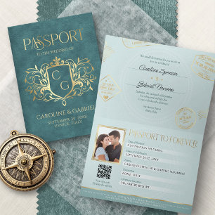 Passport Destination Wedding Invitation