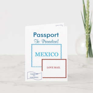 Passport Invitation Card 5.6" x 4
