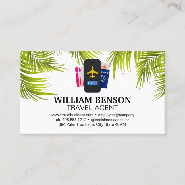 Passport Plane Tickets | Travel Vacation (Front)