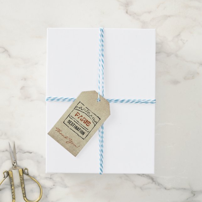 Passport Stamp Gift Tags (With Twine)