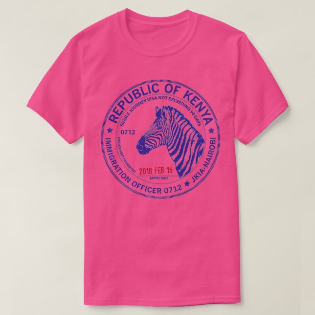 Passport Stamp Kenya T-Shirt (Design Front)
