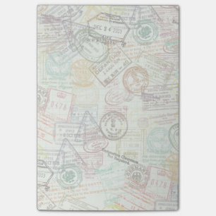 Passport Stamp Print Post-It Note
