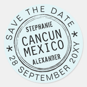 Passport Stamp STICKER - EDIT ALL COLORS & TEXT