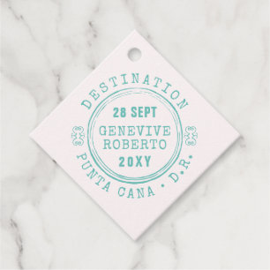 Passport Stamp U PICK COLORS Travel Theme Favour Tags