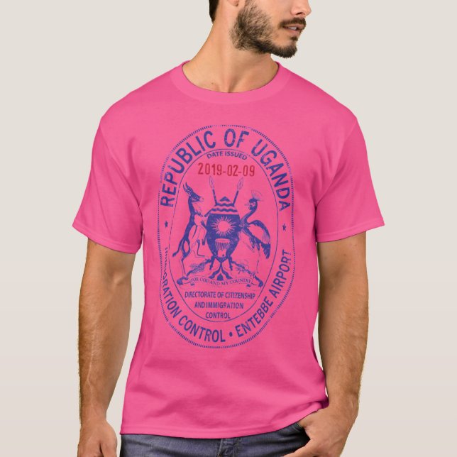 Passport Stamp - Uganda T-Shirt (Front)