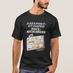 Passport Stamped Soul Recharged Travel T-Shirt