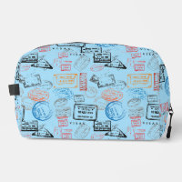 Passport Stamps Design Dopp Kit Toiletry Bag