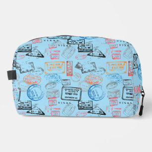 Passport Stamps Design Dopp Kit Toiletry Bag
