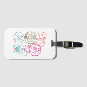 Passport Stamps Luggage Tag