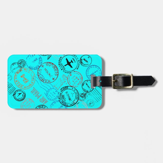 Passport Stamps Luggage Tags (Front Horizontal)