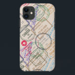 Passport Stamps Travel iPhone 11 Case<br><div class="desc">passport stamps travel themed case from Ricaso</div>
