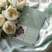 Passport Style Save The Date Destination Wedding