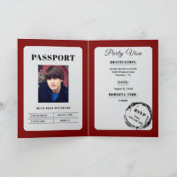 Passport Style Unisex Birthday Party