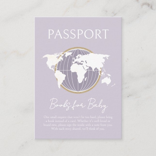 Passport-Themed Books for Baby Card (Front)