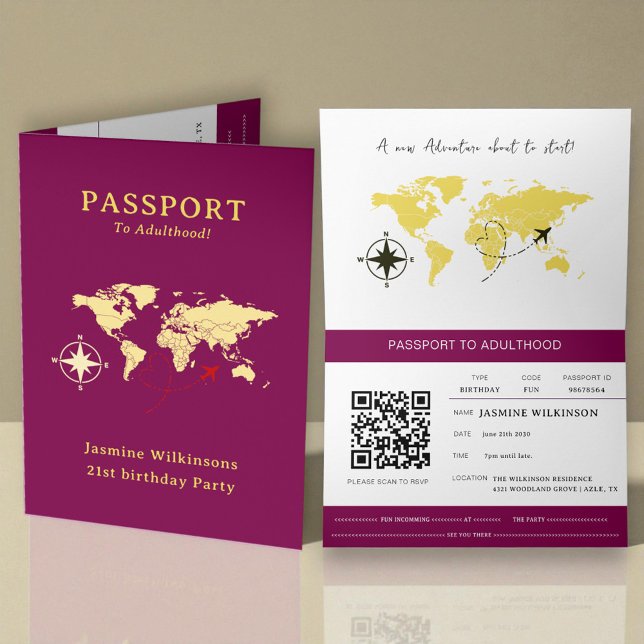 Passport to Adulthood girls 21st birthday Announcement (Creator Uploaded)