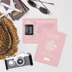 Passport to Parenthood Travel Theme Baby Shower Invitation