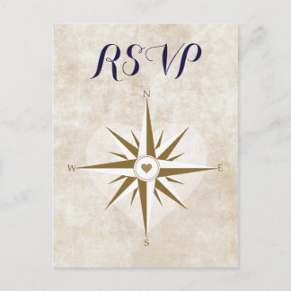 Passport Travel RSVP Postcard Destination Wedding